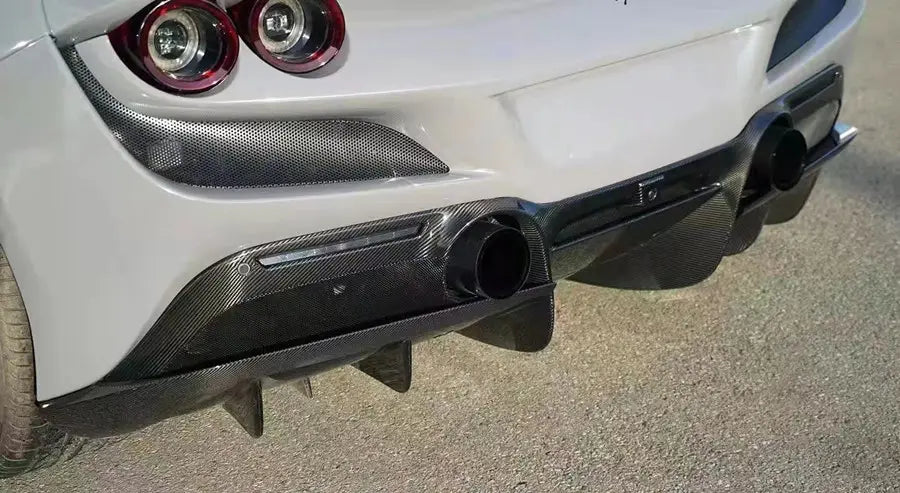 N Style Carbon Fiber Rear Diffuser - Ferrari F8 Tributo