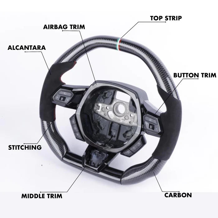 Lamborghini Huracán Style - Full Custom Steering Wheel