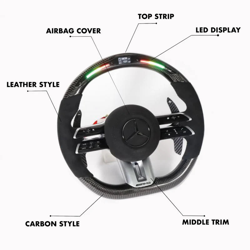 Mercedes Benz 2021 AMG Performance Style - Full Custom Steering Wheel