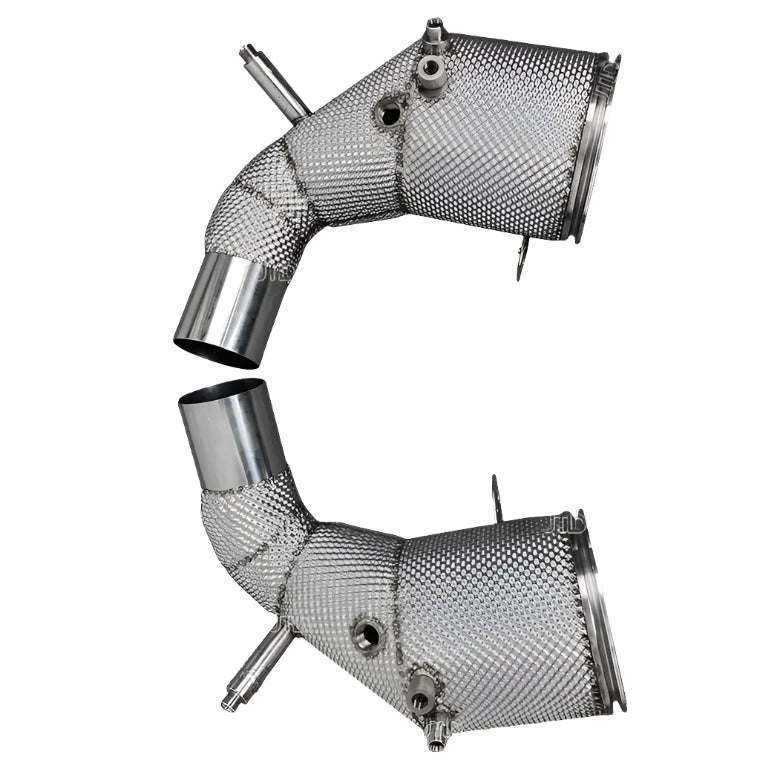 Performance DownPipe w/ heatshield (SS304)-  Porsche 911 992 Carrera / Carrera Turbo S 3.0T 3.8T