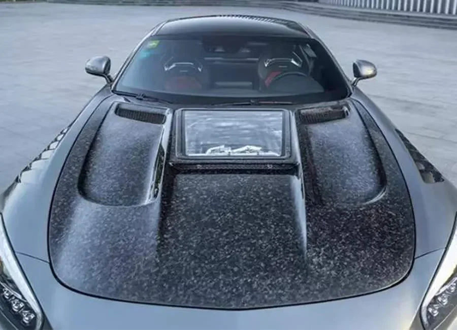 Carbon Fiber Vented Hood W/ Transparent Window - Mercedes GT/GTR/GTS/GTC