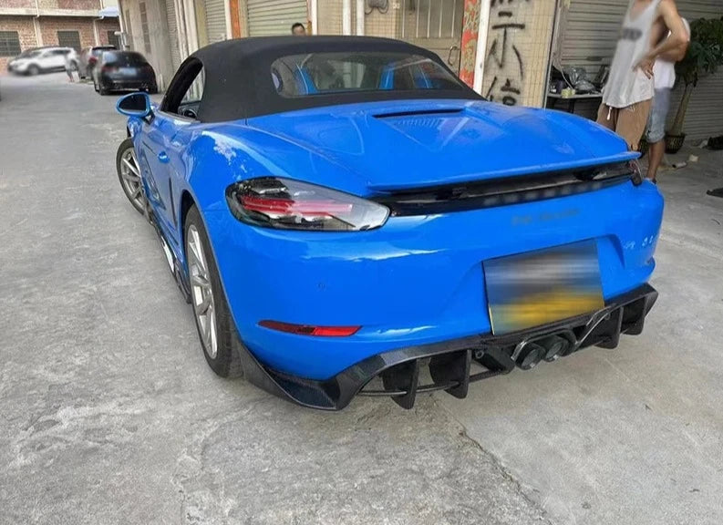 Carbon Fiber Rear Diffuser - Porsche 718 Cayman/Boxster (2016-2023)