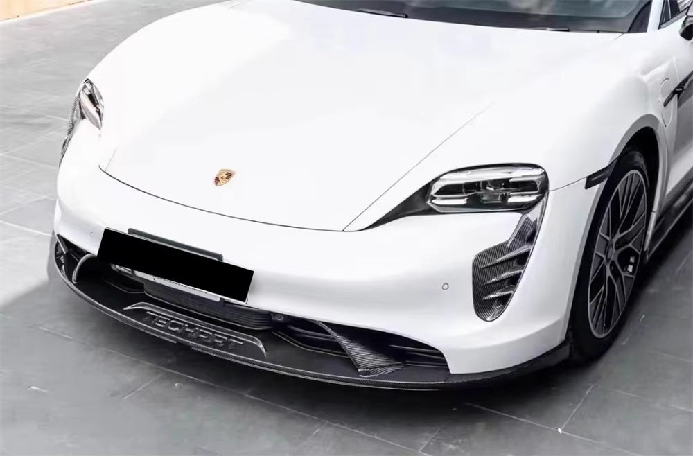 TH Style Carbon Fiber Front Lip - Porsche Taycan