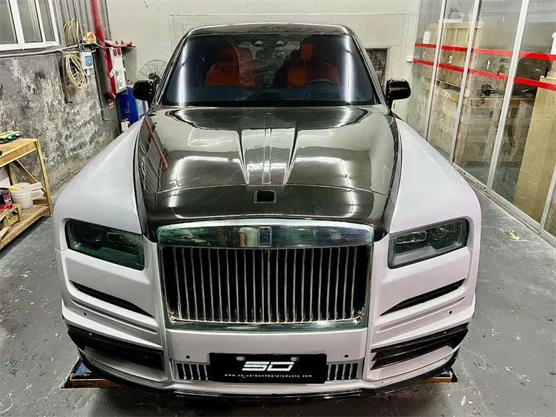 M Style Carbon Fiber Hood - Rolls Royce Cullinan