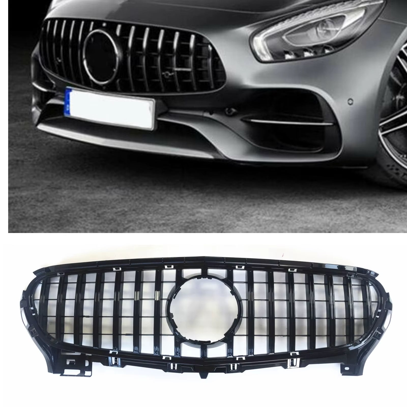 Gloss Black GTR Style Front Grille - Mercedes AMG GT/GTS/GTC C190