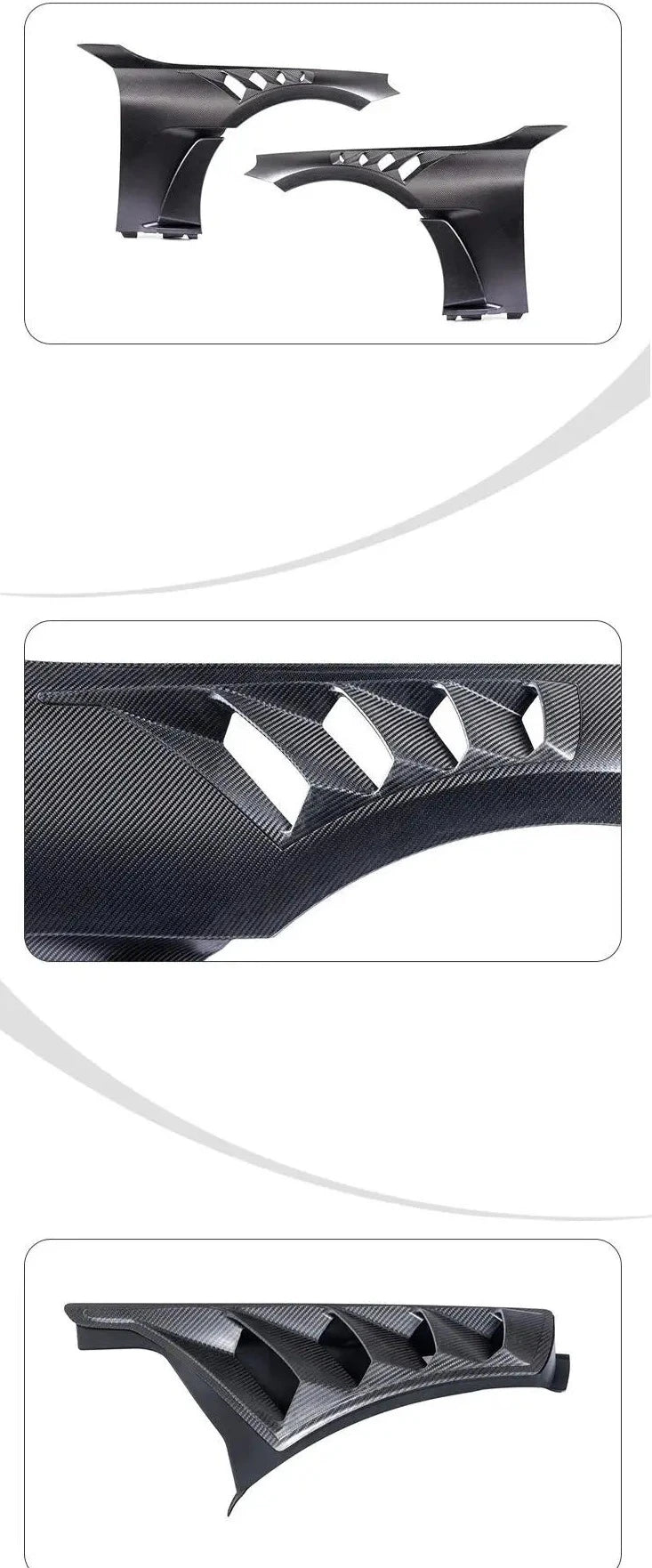 Aggressive Vented Dry Carbon Fiber Front Fenders With Blades - BMW G87