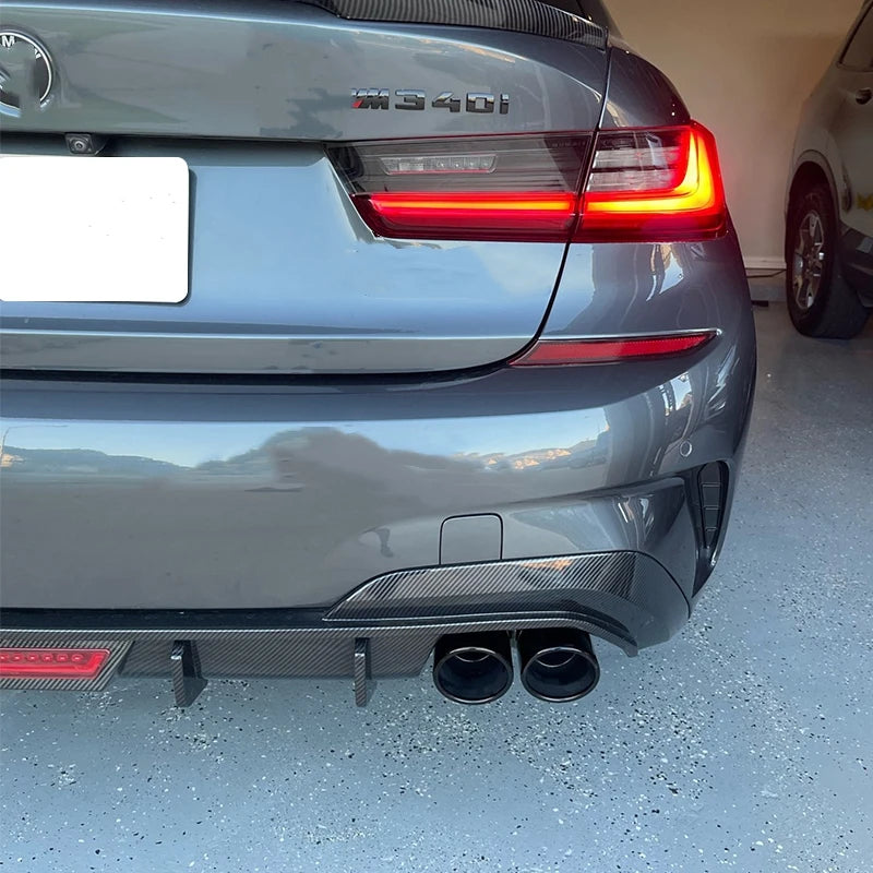 MP Style Carbon Fiber Dual Exhaust Tip Conversion - BMW B58 G20/G21/G22/G42 M40i