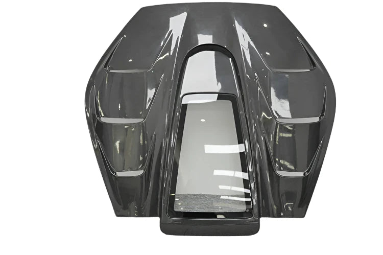 Carbon Fiber Engine Tail Transparent Window Cover - Ferrari 296 GTB