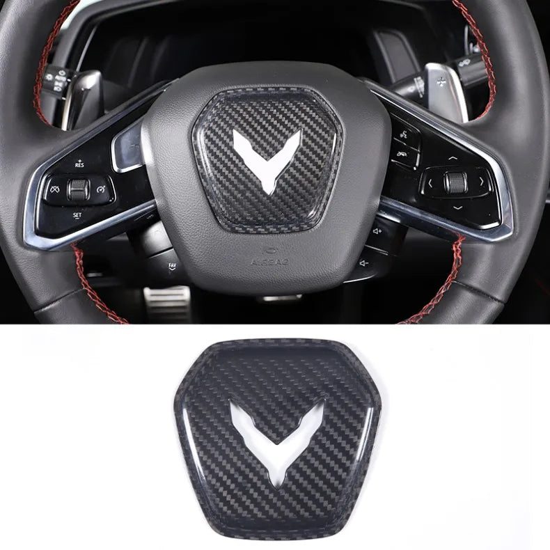 Carbon Fiber Interior Steering Wheel Trim Cover - Corvette C8 2020-2024