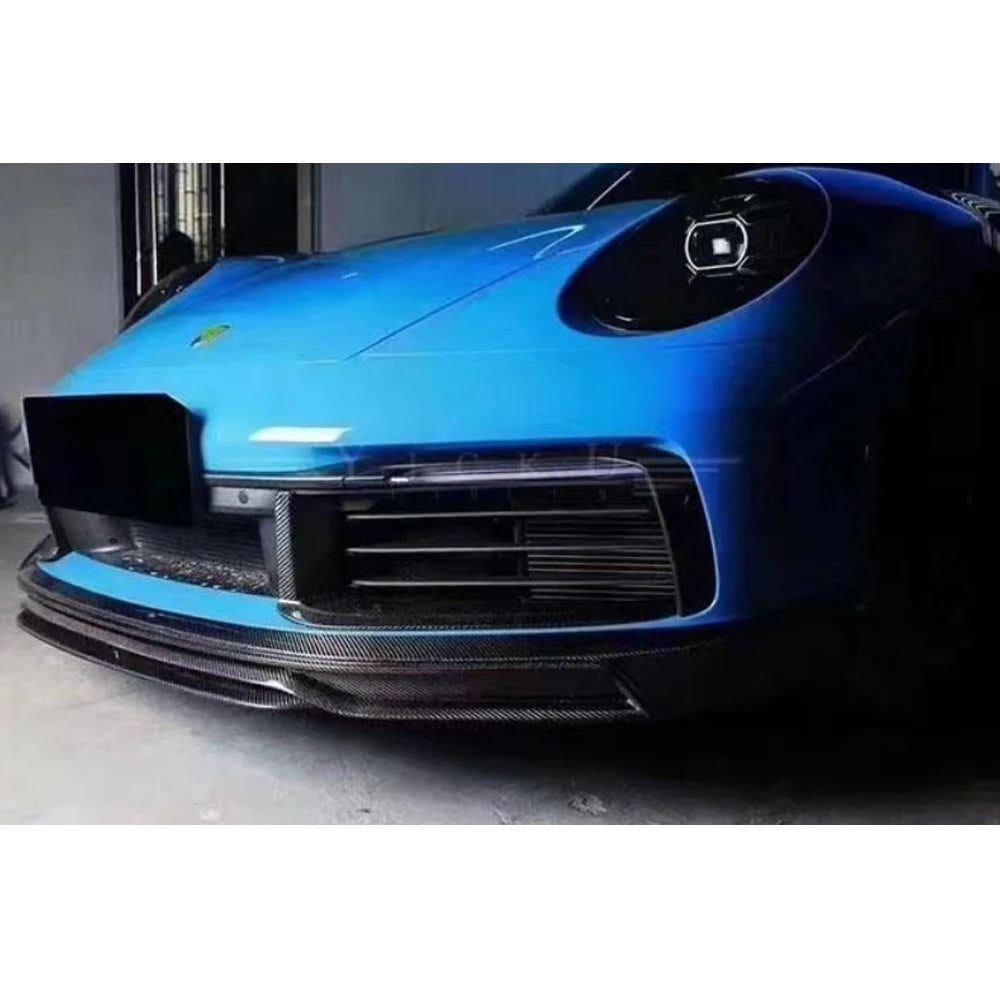 T style Carbon Fiber Front Lip Splitter  - Porsche 992 911 Carrera