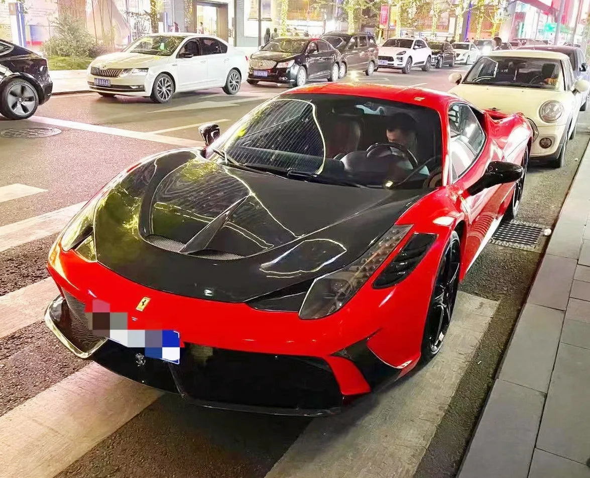 Pre-Preg Carbon Fiber Hood - Ferrari 458