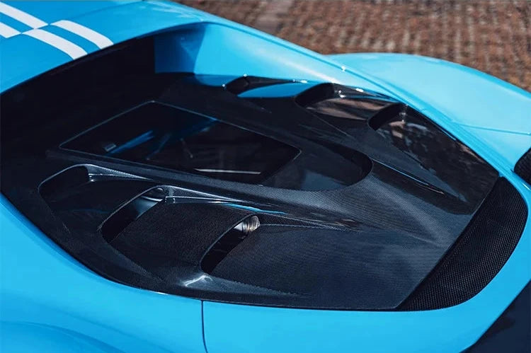 Carbon Fiber Engine Tail Transparent Window Cover - Ferrari 296 GTB