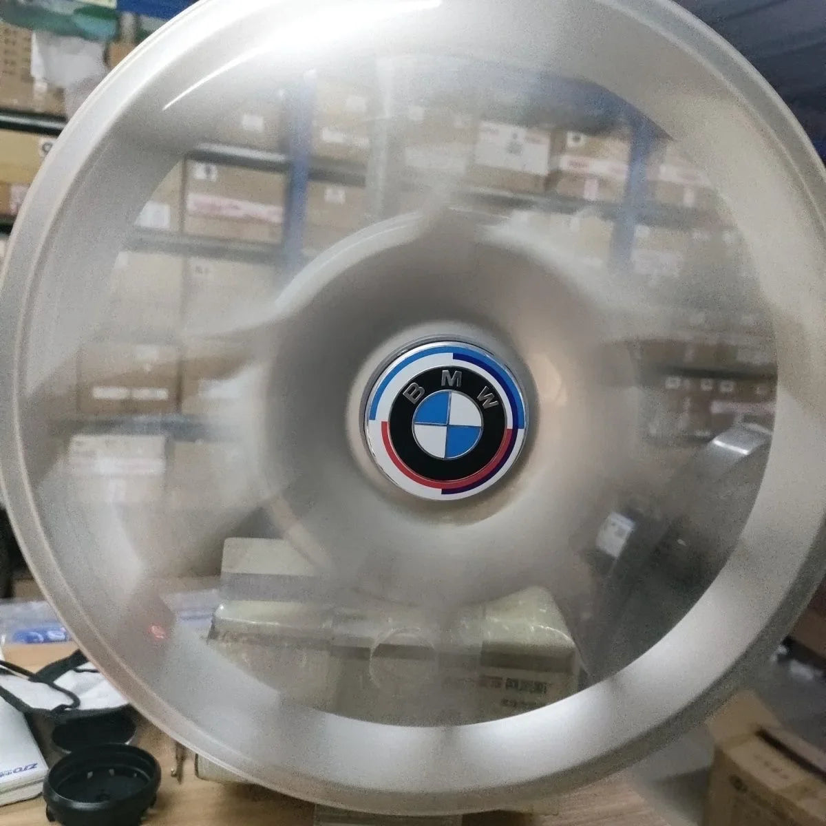 BMW 50th Anniversary Style Roundel Floating Center Wheel Cap Set