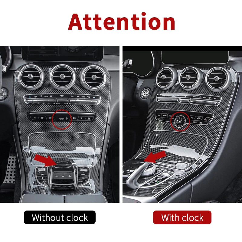 Carbon Fiber Interior Center Control Panel -Mercedes Benz W205 C Class Amg Coupe