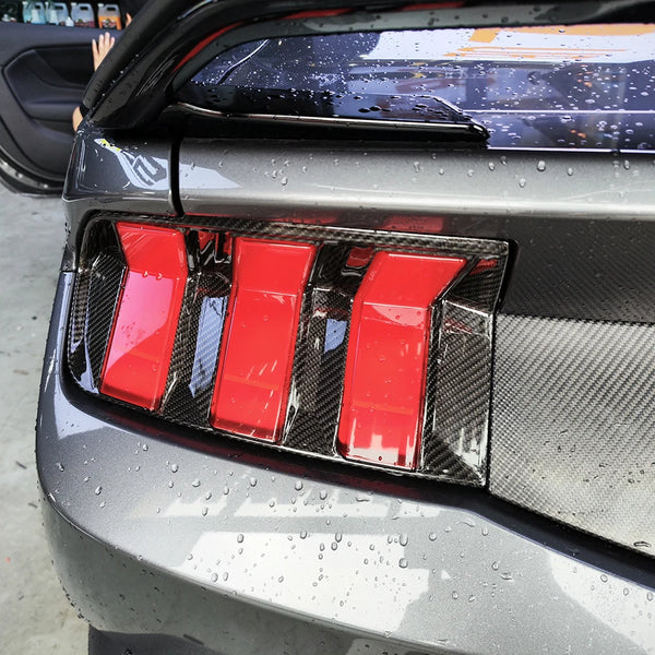 Dry Carbon Fiber Tail Light Trim - Ford Mustang  2024+