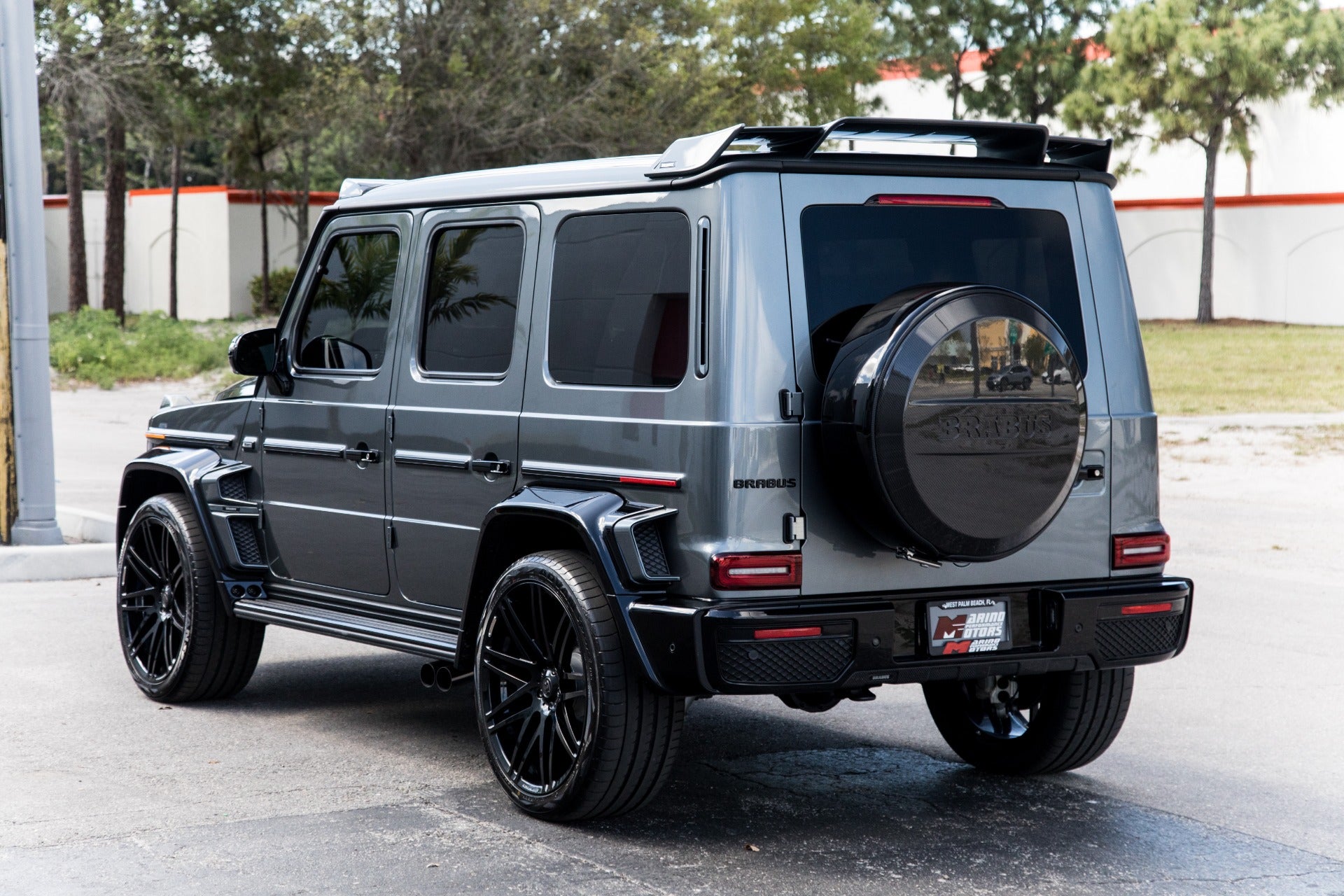 BRS-Style Carbon Fiber Rear Spare Tire Cover - Mercedes AMG G-Wagon