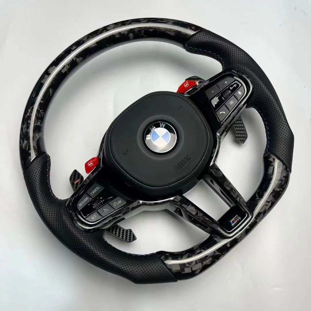 2025 LCI Steering Wheel w/ Carbon Fiber Trim Complete Replacement- BMW G Chassis