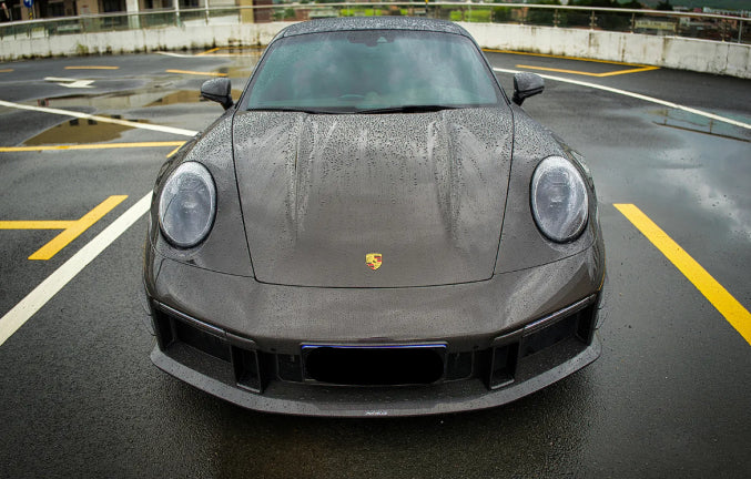 Paktechz Dry Carbon Fiber Front Bumper - Porsche 911 992 Turbo S