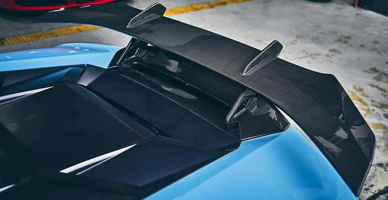 Dry Carbon Fiber Swan Neck Wing - Lamborghini Huracan Evo