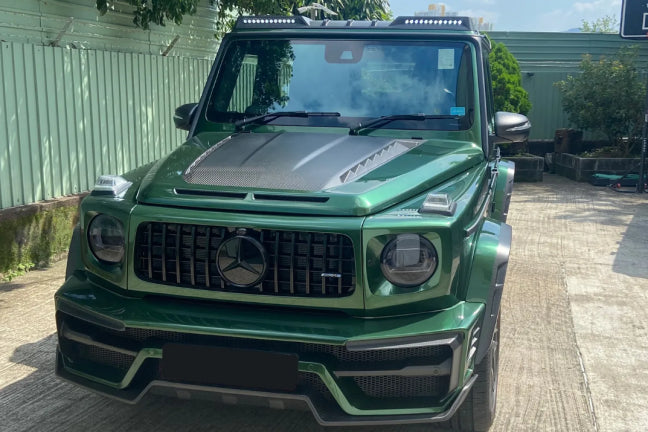 Dry Carbon Fiber Engine Hood Bonnet Replacement - Mercedes Benz G Wagon Class W464 W463A AMG G63 G350 G500