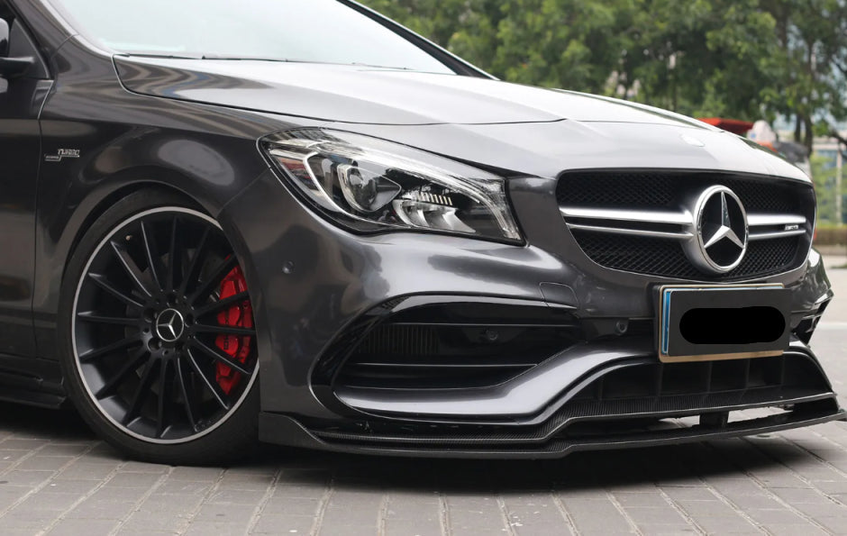 Paktechz Carbon Fiber Front Splitter Lip - Mercedes Benz W117 C117 CLA220 CLA250 CLA260 CLA45