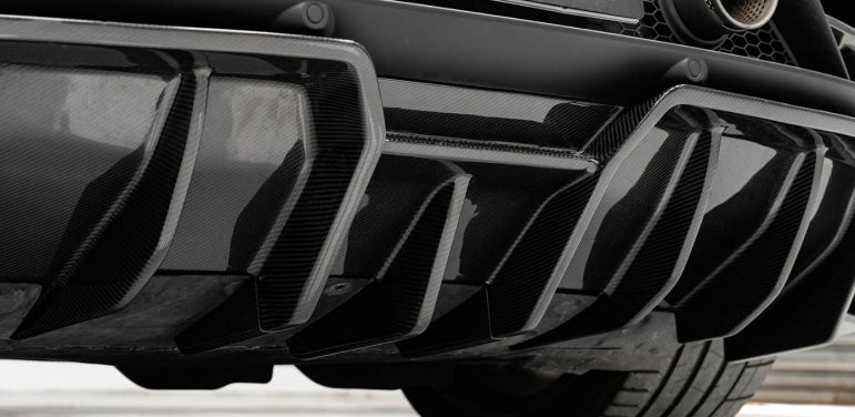 Paktechz Prepreg Carbon Fiber Rear Diffuser - Lamborghini Huracan EVO