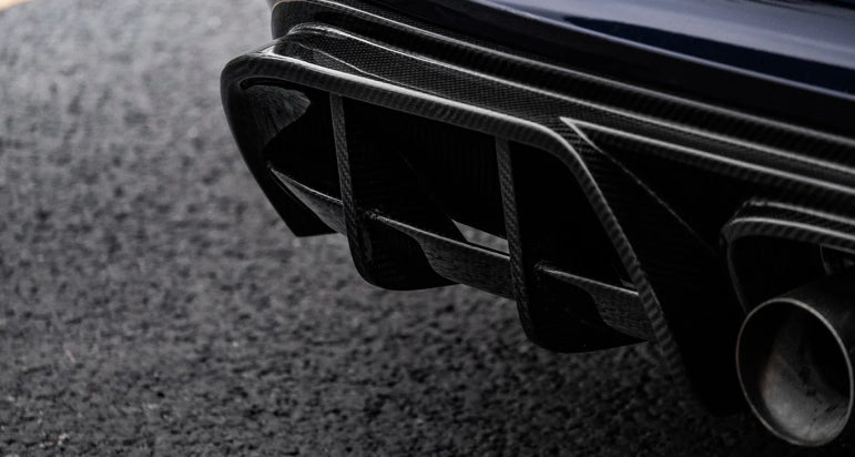 Prepreg Carbon Fiber Rear Diffuser - Porsche 718 Cayman Boxster 982