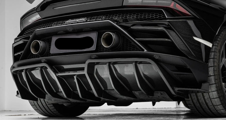 Paktechz Prepreg Carbon Fiber Rear Diffuser - Lamborghini Huracan EVO