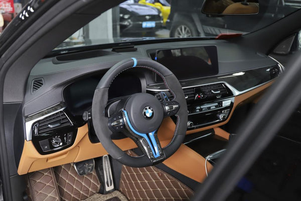 M Performance Carbon Fiber Steering Wheel w/ Blue trim- BMW F Chassis