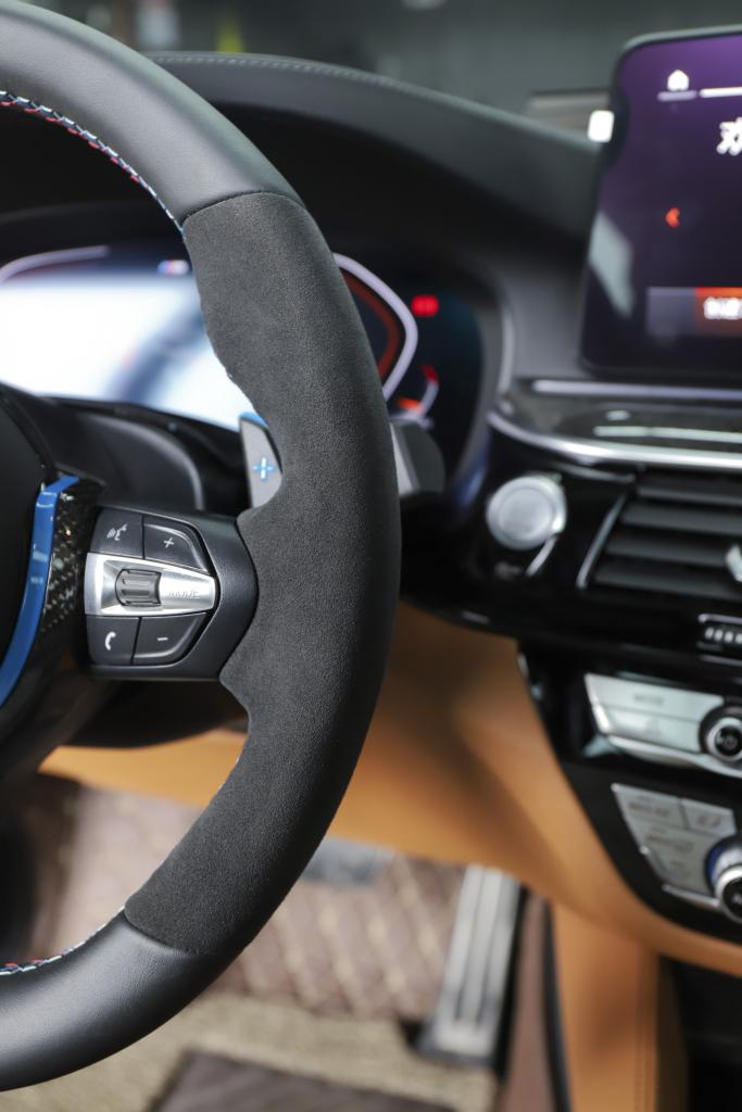 M Performance Carbon Fiber Steering Wheel w/ Blue trim- BMW F Chassis