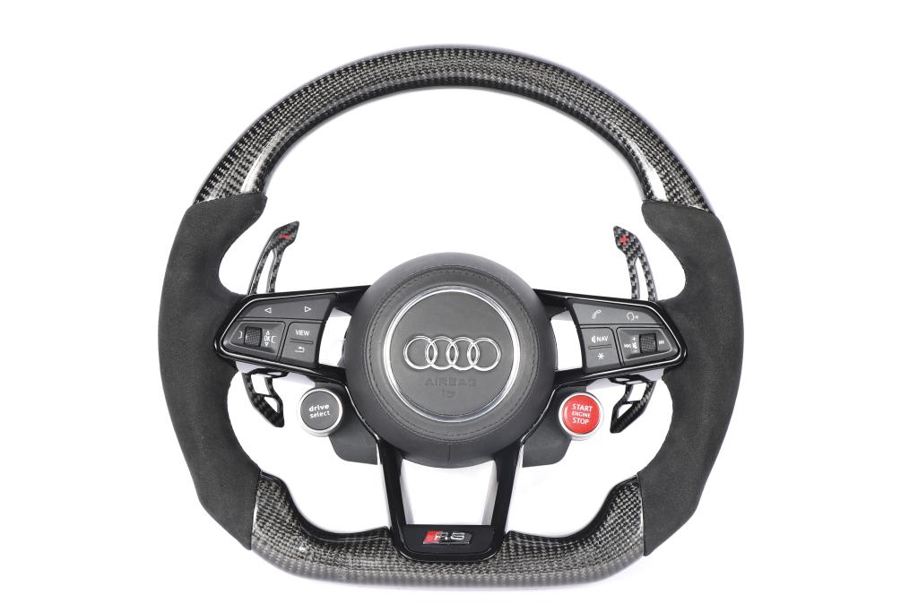 Audi Carbon Fiber w/ Half Alcantara Steering Wheel - Audi R8