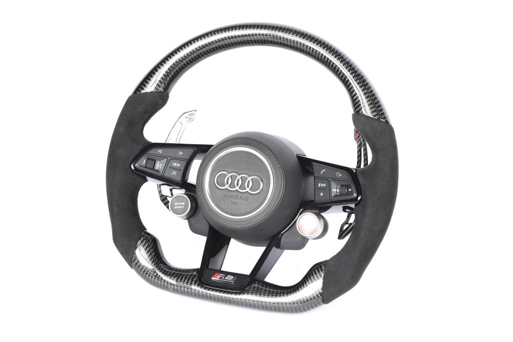 Audi Carbon Fiber w/ Half Alcantara Steering Wheel - Audi R8