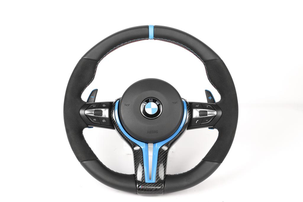 M Performance Carbon Fiber Steering Wheel w/ Blue trim- BMW F Chassis