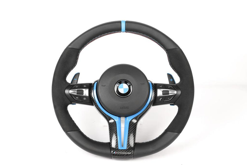 M Performance Carbon Fiber Steering Wheel w/ Blue trim- BMW F Chassis