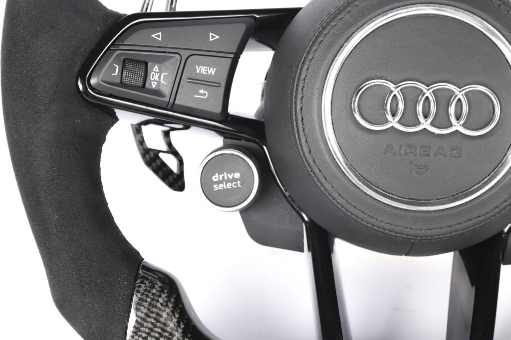 Audi Carbon Fiber w/ Half Alcantara Steering Wheel - Audi R8