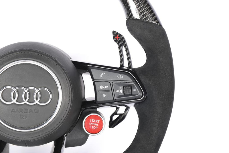 Audi Carbon Fiber w/ Half Alcantara Steering Wheel - Audi R8