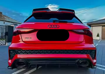 Dry Carbon Fiber Rear Finned Diffuser w/ Side Canard - Audi RS3 8Y