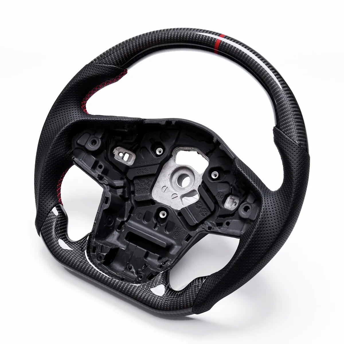 Carbon FIber Steering Wheel W/ Red Stripe - Toyota 2019-2024 Supra