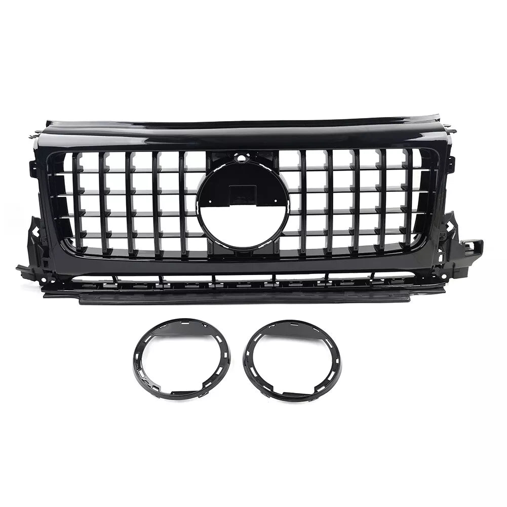 Gloss Black GTR Style Front Bumper Grille - Mercedes Benz G Class W464 G500 G550 2019-24