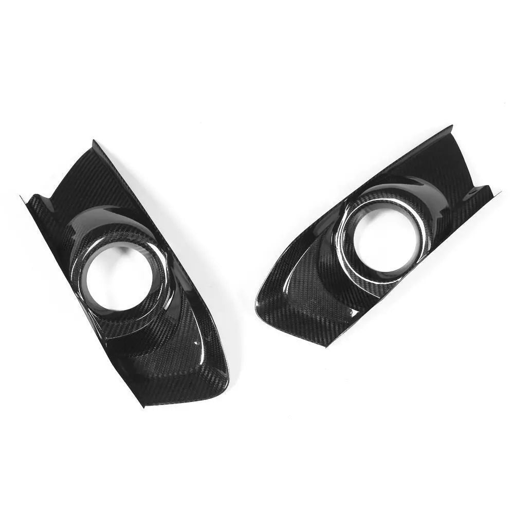 Carbon Fiber Front Bumper Fog Light Bezel Cover - Ford Mustang