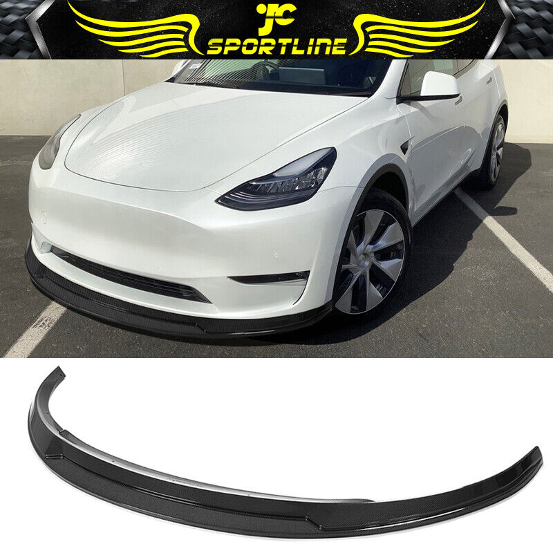 IKON Style Real Carbon Fiber Front Lip - Tesla Model Y