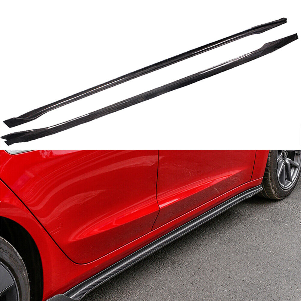 Carbon Fiber Side Skirt Extensions - Tesla Model 3