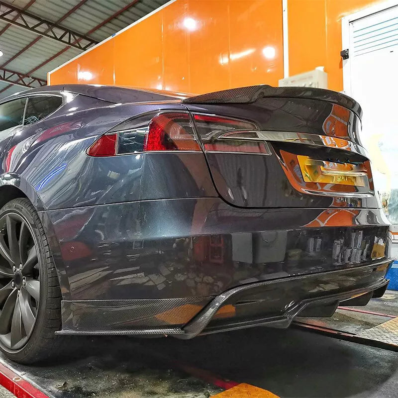 Carbon Fiber Rear Diffuser - Tesla Model S 2016-2019