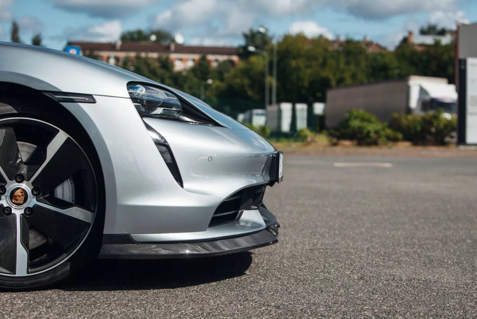 Carbon Fiber Front Lip Splitter - Porsche Taycan