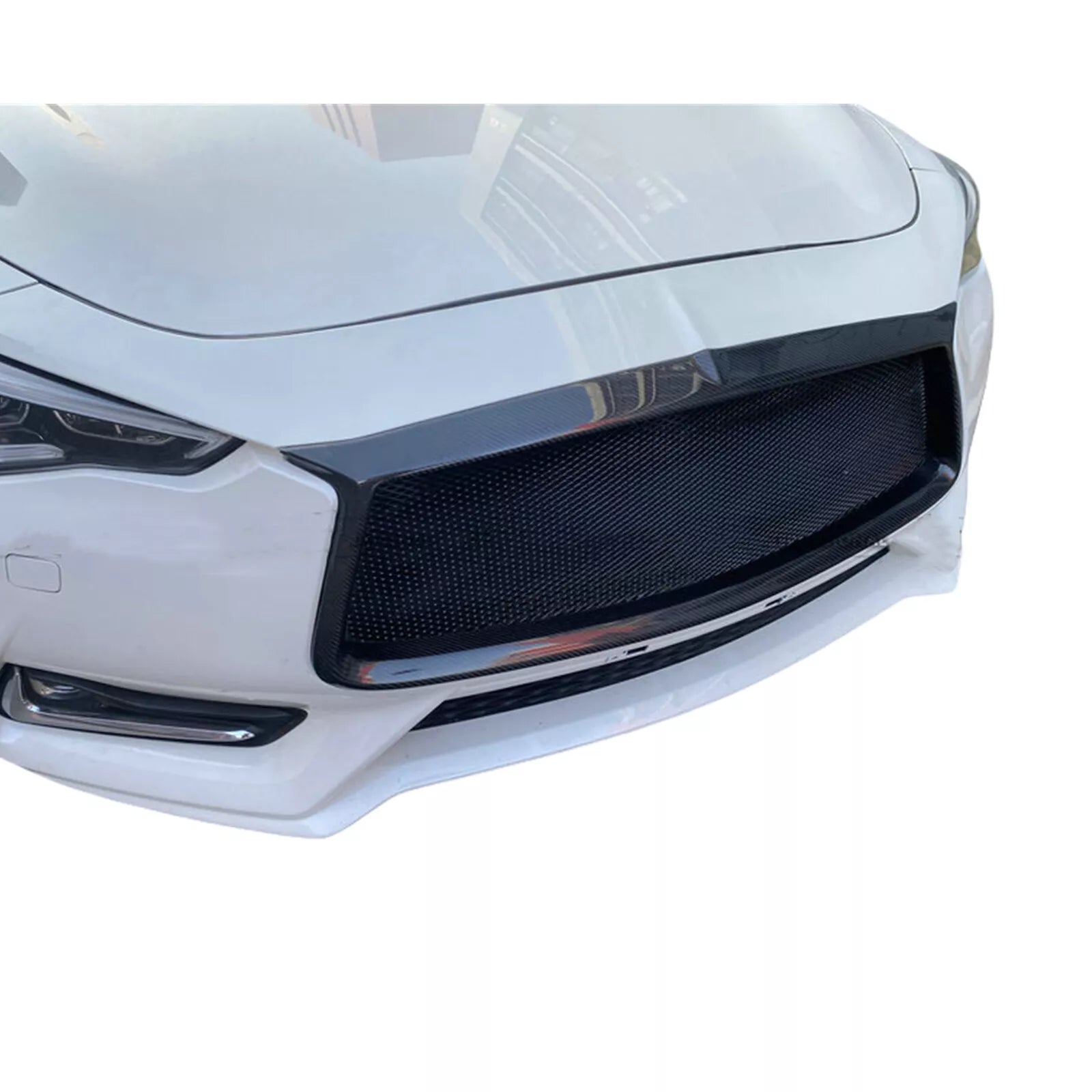 Carbon Fiber Front Bumper Upper Grille Grill - Infiniti Q60 CV37 2017-22