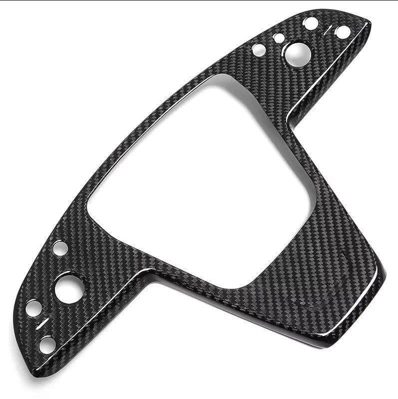 Carbon Fiber Interior Steering Wheel Trim - Tesla Model S Model X 2021+ Plaid