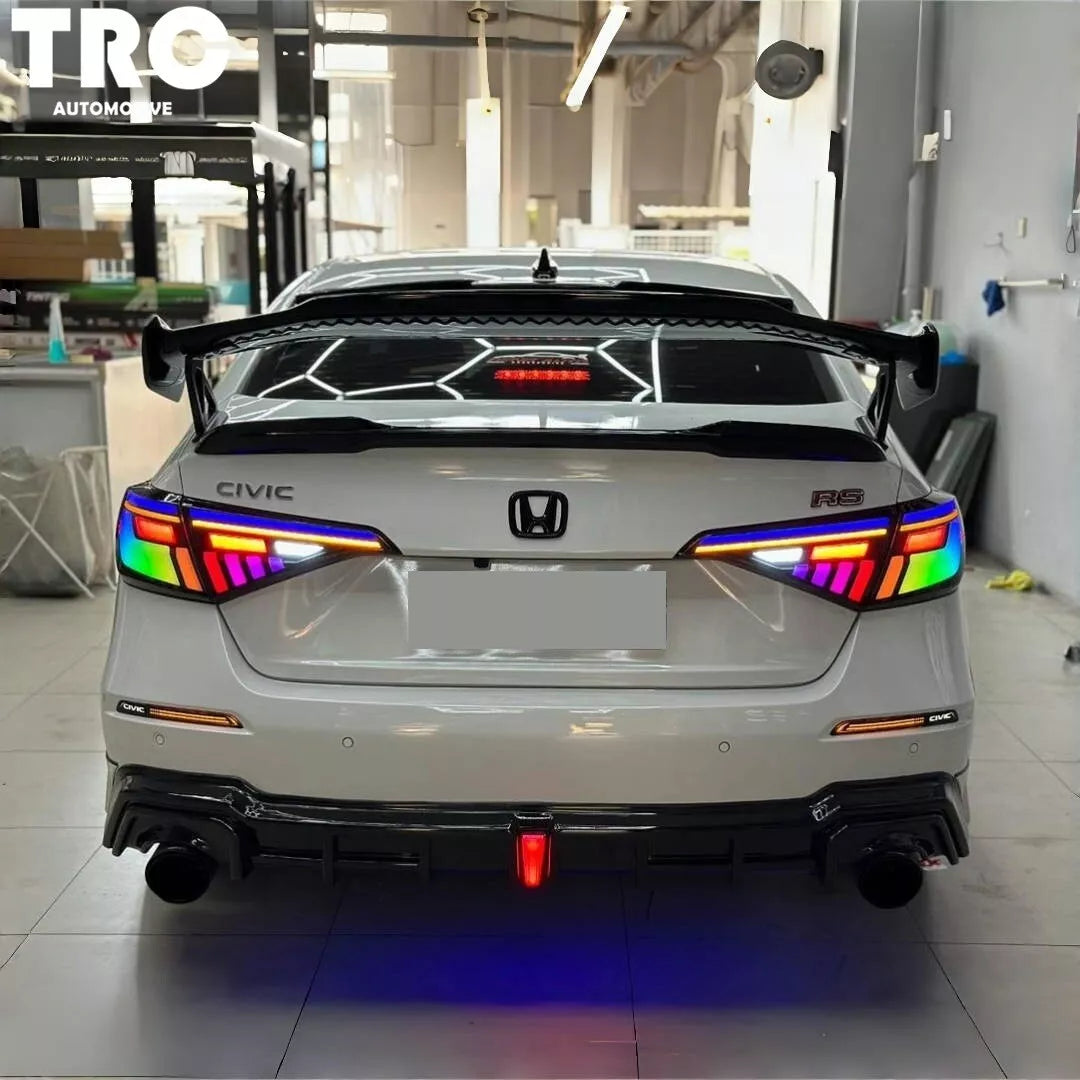 LED Sequential Smoked Tail Lights Upgrade - Honda Civic 11th Gen Sedan 2022-2024