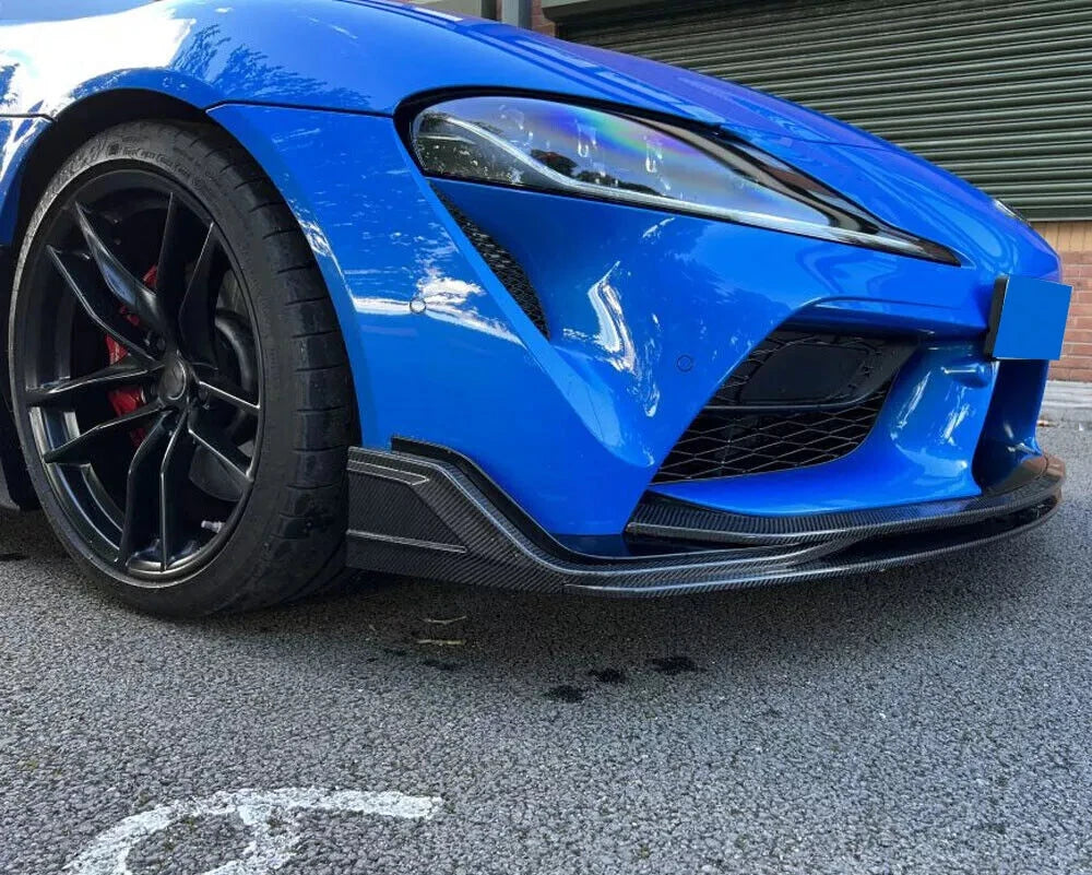 Carbon Fiber Front Splitter Lip ( 3pc ) - Toyota Supra GR A90 MK5