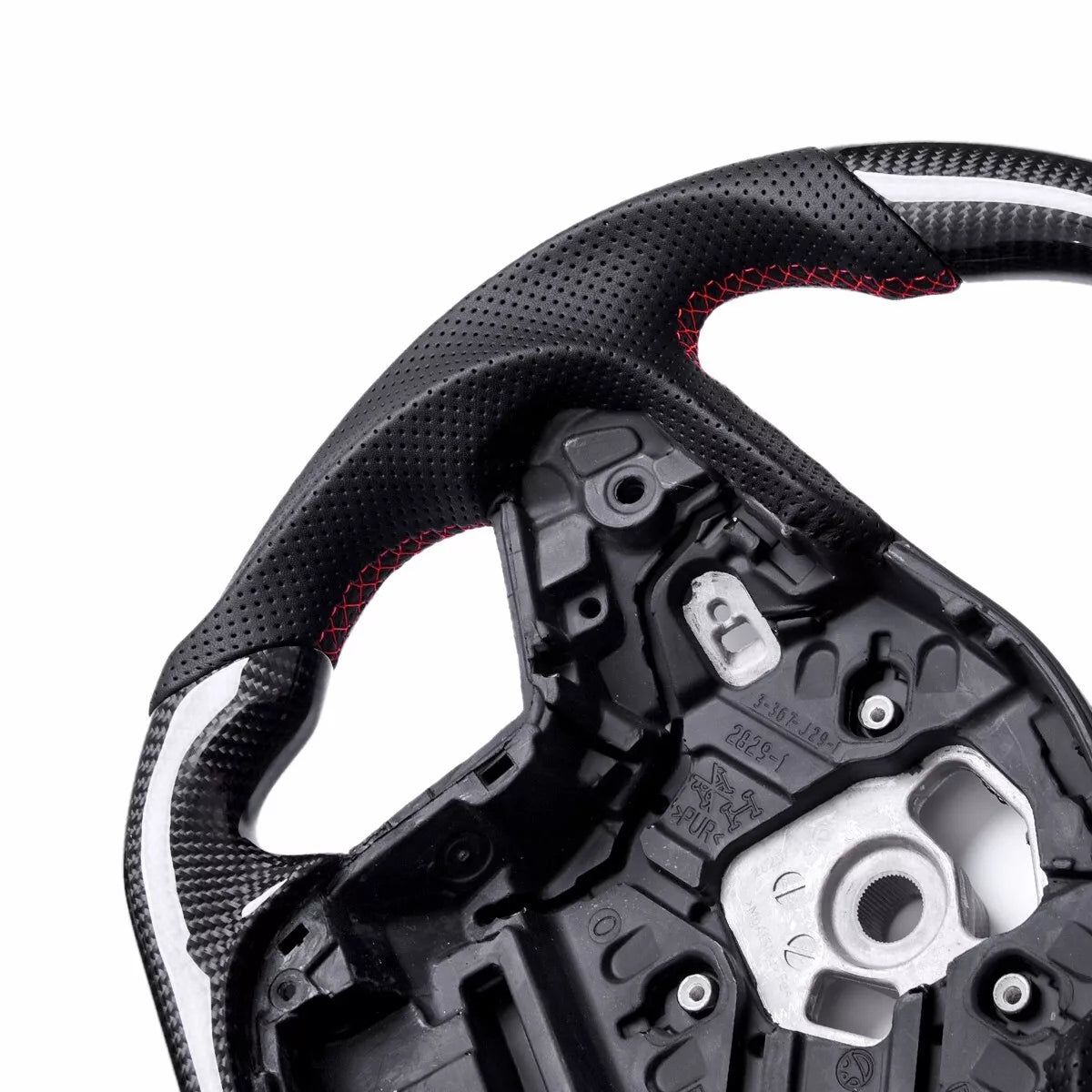 Carbon FIber Steering Wheel W/ Red Stripe - Toyota 2019-2024 Supra