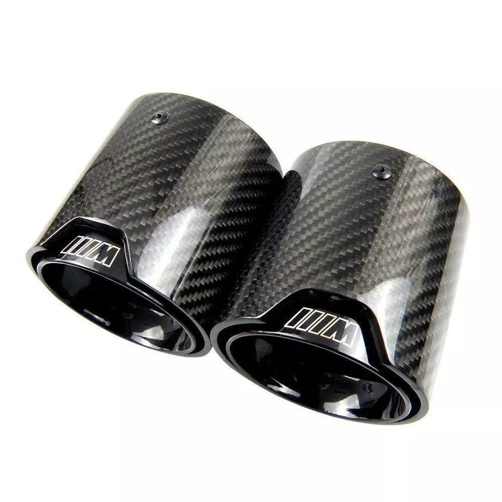 MP Style Carbon Fiber Exhaust Tips - BMW M5 F10/F90